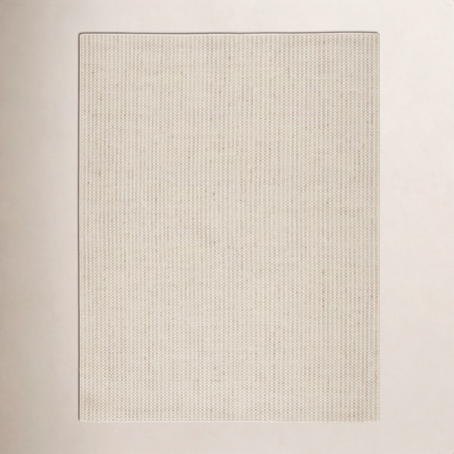 Alton Cream Hand-Woven Striped Wool Jute Rug, Rectangle 5' x 8'