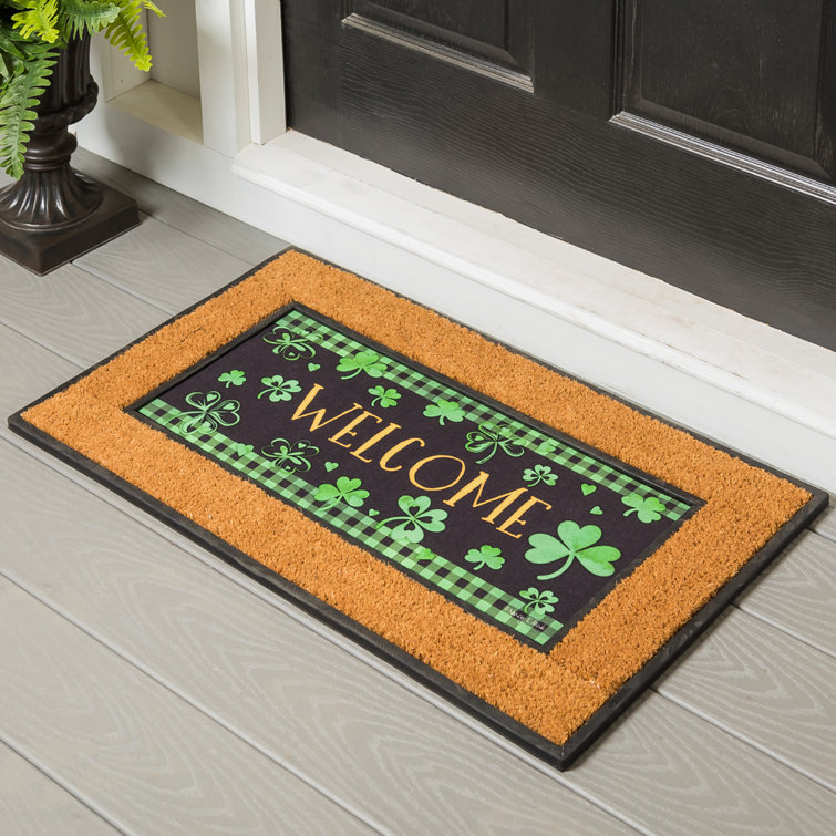 Eduvijes St. Patrick's Day Lucky Clover Sassafras Outdoor Insert Door Mat The Holiday Aisle