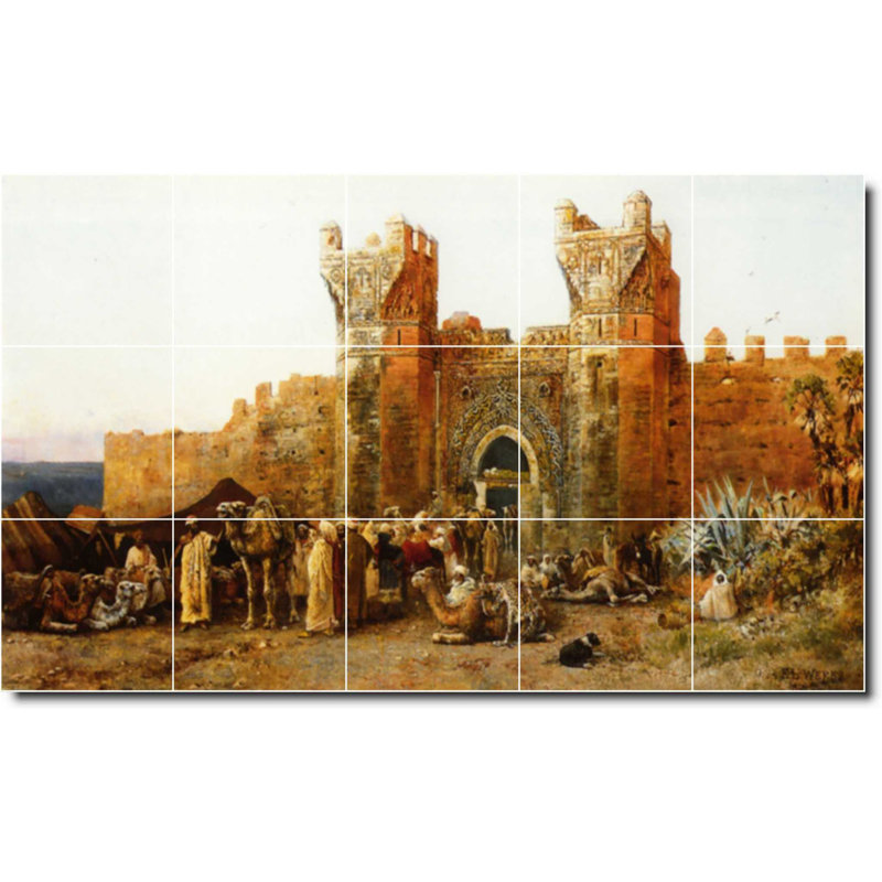 Carreau de peinture murale 40 po x 24 po 8 po x 8 po, Edwin Week, peinture historique W09582