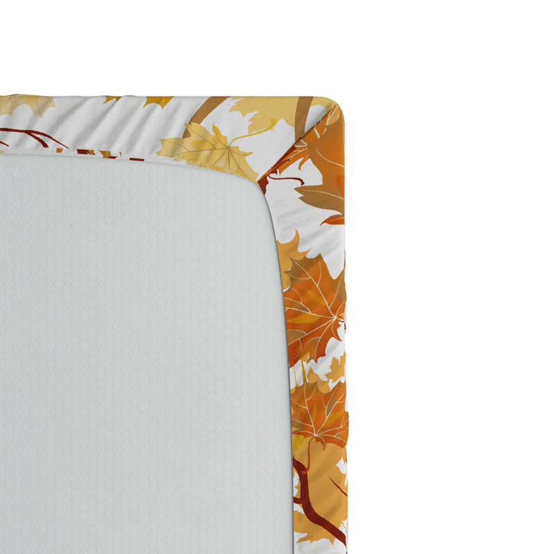 Microfiber Floral Fitted Sheet, Twin Fitted Sheet