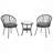 Outdoor/Patio Leisure Set, 2 Rattan Single Chairs With A Glass Round Table, Perfectly Suited For Patios, Balconies, And Courtyards-249462065-249462064