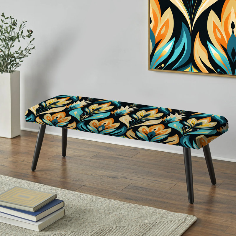 Banc moderne rembourré Ikat