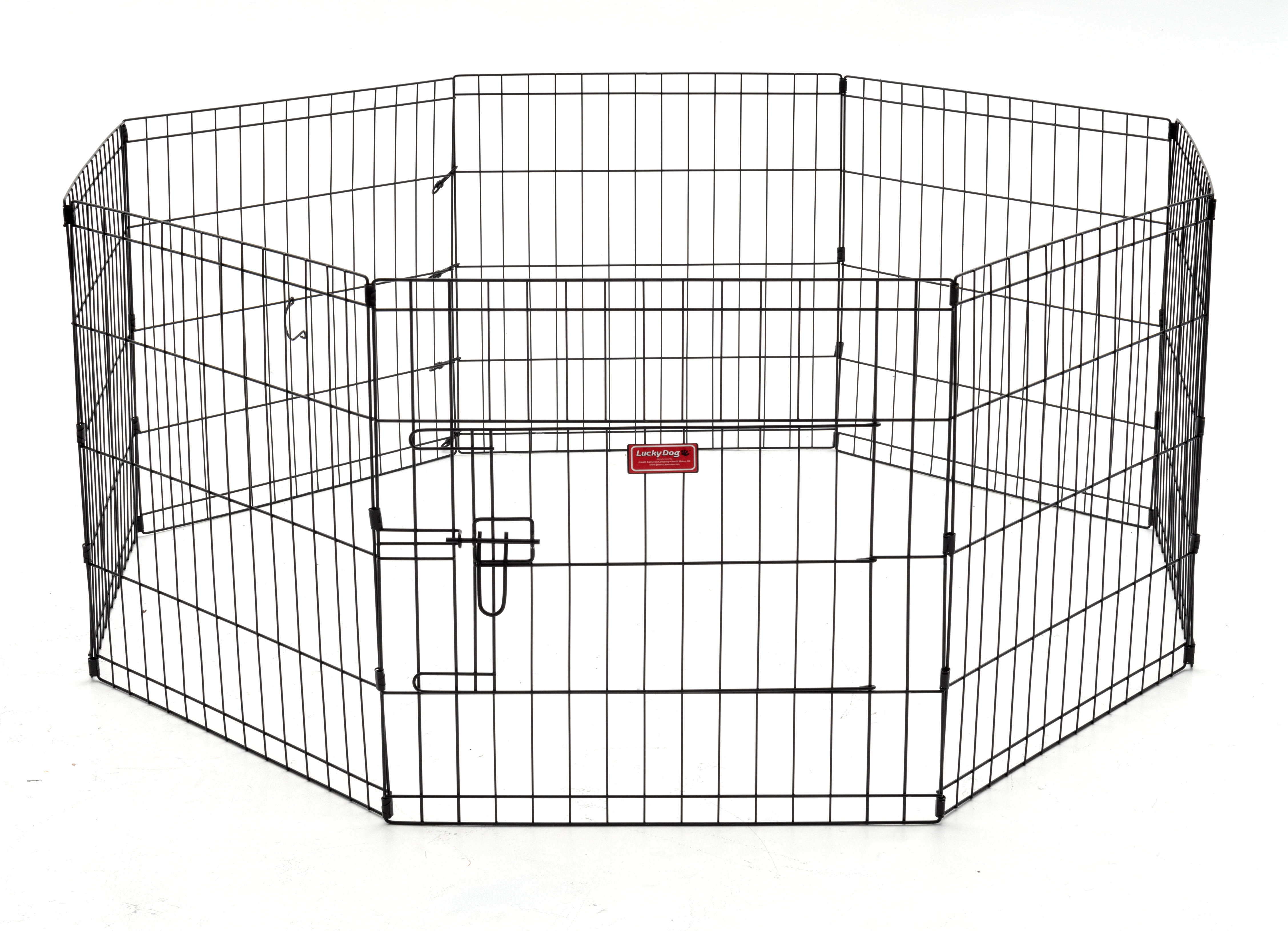 Lucky Dog Foldable Metal Exercise Pet Play Pen for Dogs, Chickens ...