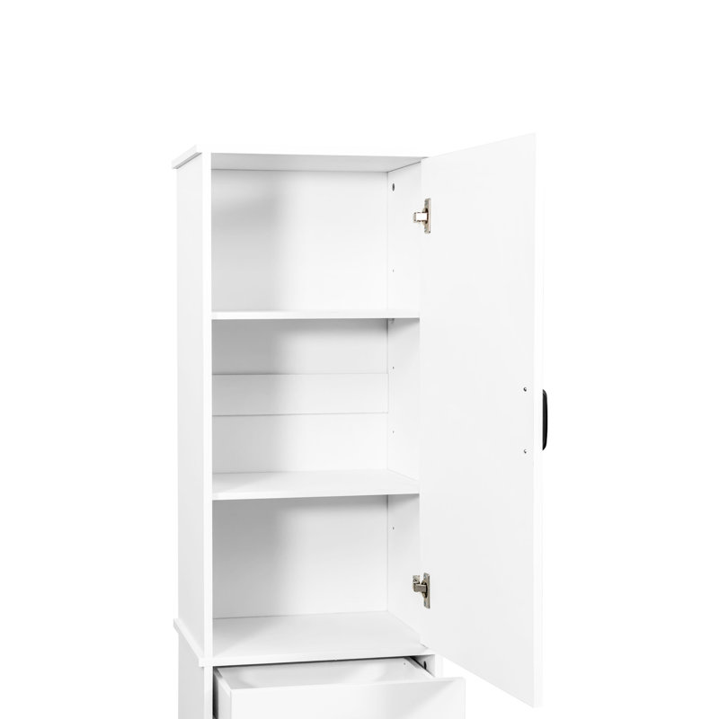 White Laundry Cabinet With Design And Storage Compartment Functional In Compartments