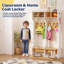 Étagère de rangement à 2 sections avec casiers pour enfants avec banc et crochets, organisateur de support de classe ouvert pour la chambre de bébé, école maternelle, vestibule, vestiaire-133079365
