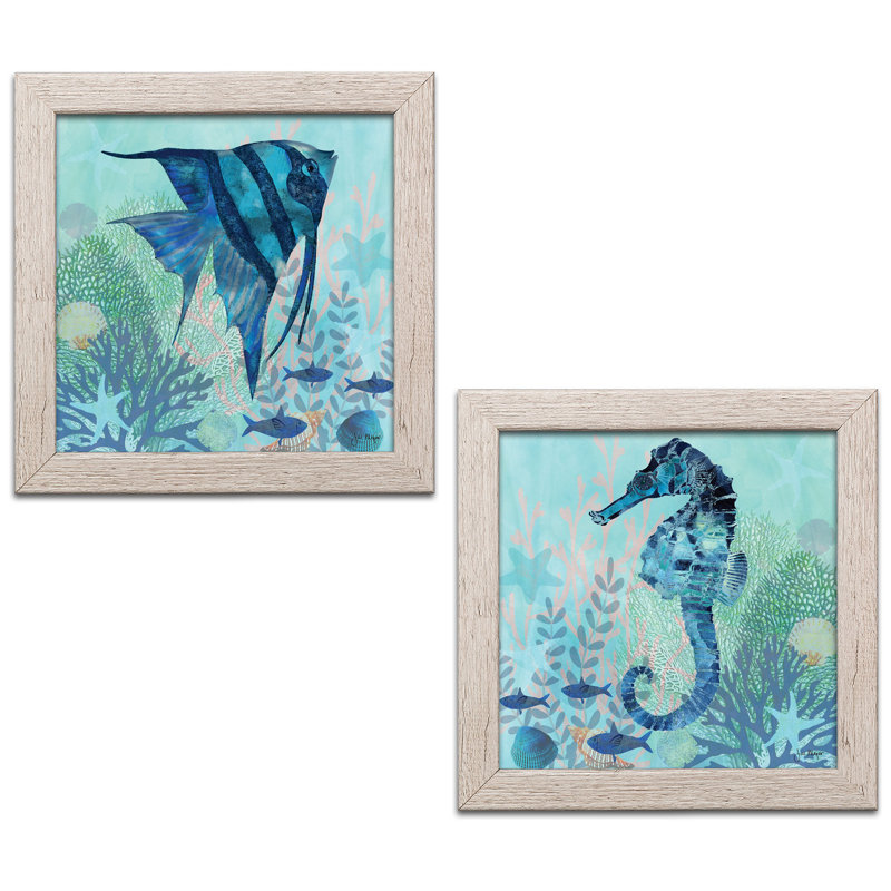 Coral Reef I & II par Jill Meyer - ensemble de 2 reproductions d'impressions, H 12 po x l 12 po x P 0,75 po