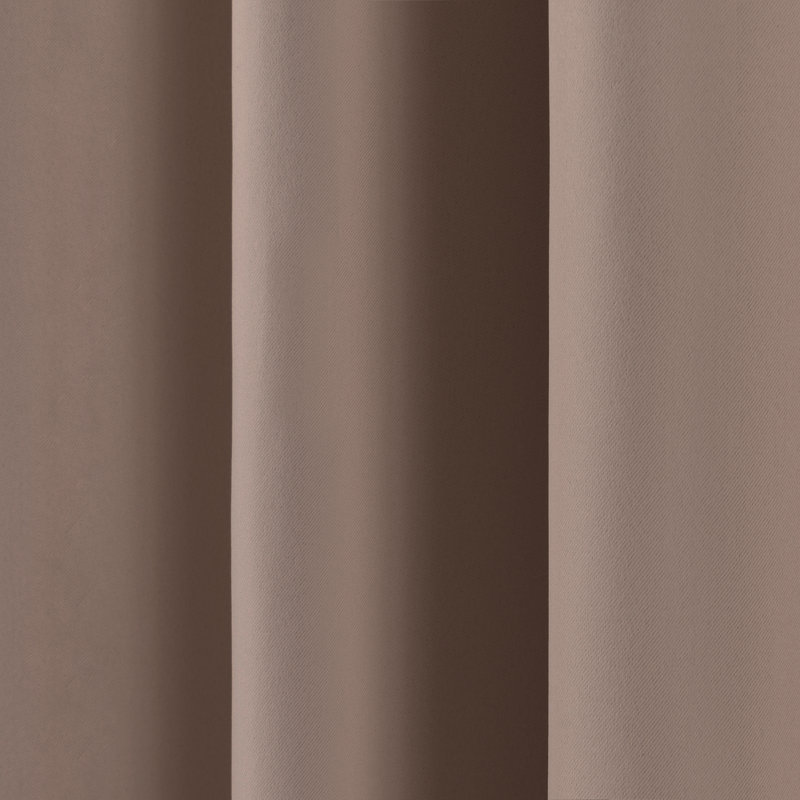 Panneaux de rideaux occultants et thermiques unis avec passe-tringle Bantam, Taupe, l 52" x L 84"