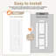 Full-assembled Door Panel, Concealed Track Sliding Barn Door White Primer Solid Wood Closet Doors With Installation Hardware Kit-131098481-131098489