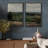 Rustic Countryside " Rolling Hills at Dusk Scenic " 2 Piece Art Print-98374050-98374049