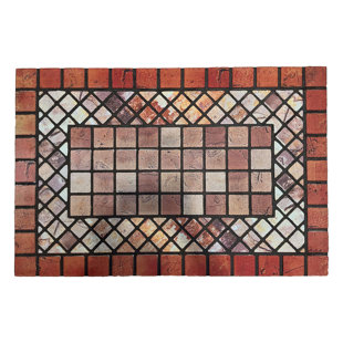 Recycled Rubber Elegant Tile Doormat