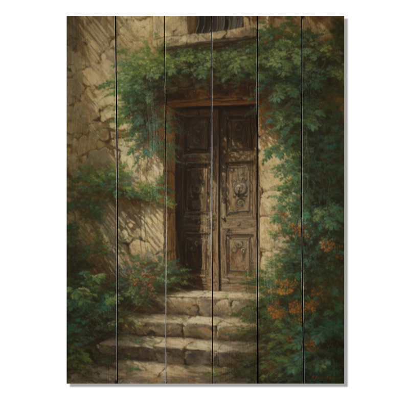 «Brown's Green Nature Front Greeting I» sur bois, H 20 po x l 10 po x P 0,78 po