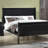 1Pc Black Finish Two Drawers Louis Philip Nightstand Solid Wood Contemporary & Simple Style-1294168469