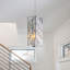 Ensemble de 3 lampes suspendues en cristal modernes réglables pour îlot de cuisine, salle à manger et salon au fini chromé-90162573-90162563