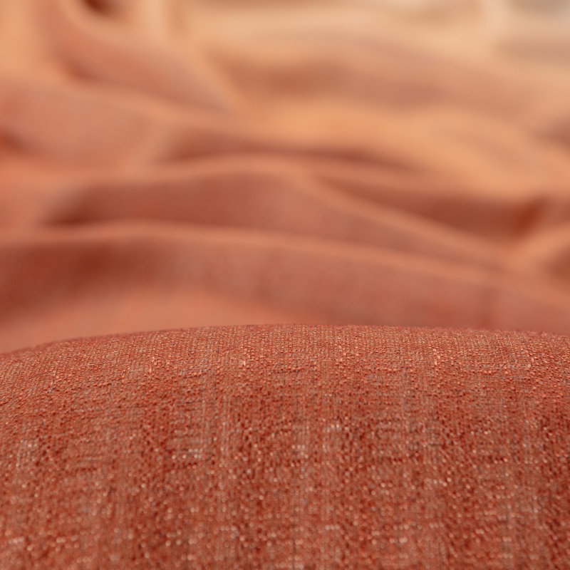 Rideaux semi-transparents avec passe-tringle Carolie, L 52 po x L 63 po, Orange brûlé