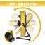 Ventilateur robuste en jaune avec moteur IP 44, circulateur d'air haute vitesse