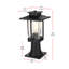 Lampadaire d'extérieur noir Aleza 7 pouces