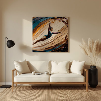 Sports Gymnastics Brown Metal Wall Art
