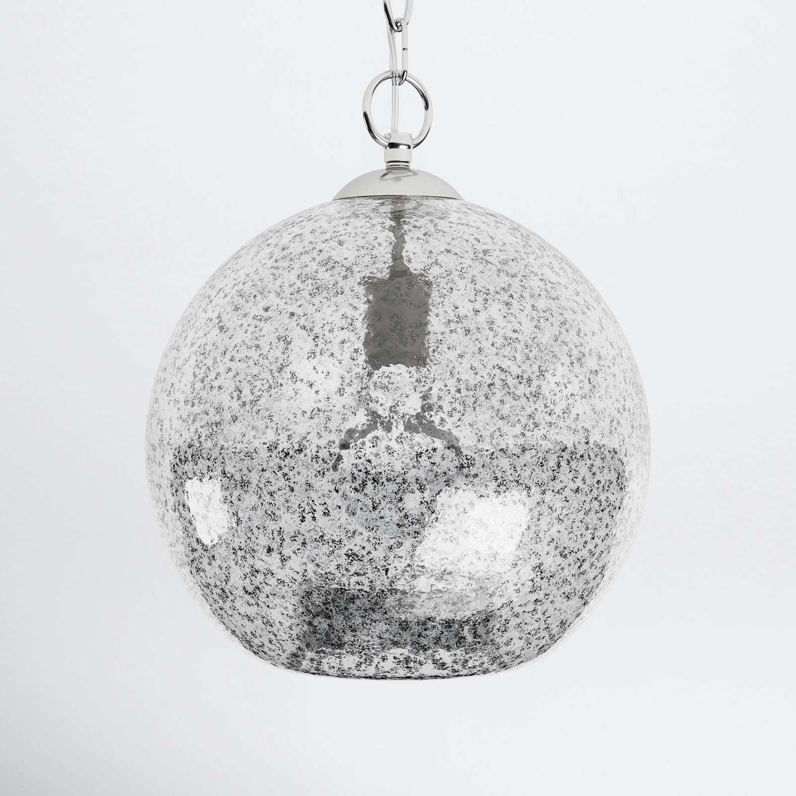 Chicago Single Light Glass Dimmable Pendant, Brushed Nickel
