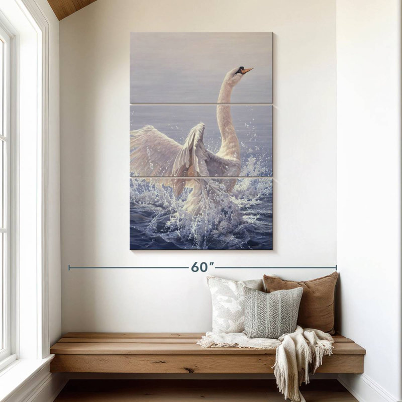 Brampt Bathing Mute Swan, 50" H x 32" W