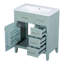 Meuble-lavabo de 30 po avec lavabo. Armoire, bois massif et. Moderne, rectangulaire. Armoire à tiroirs.-39202517-39202522