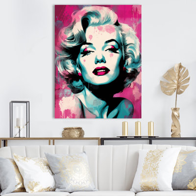 " Magenta Monroe Popart "