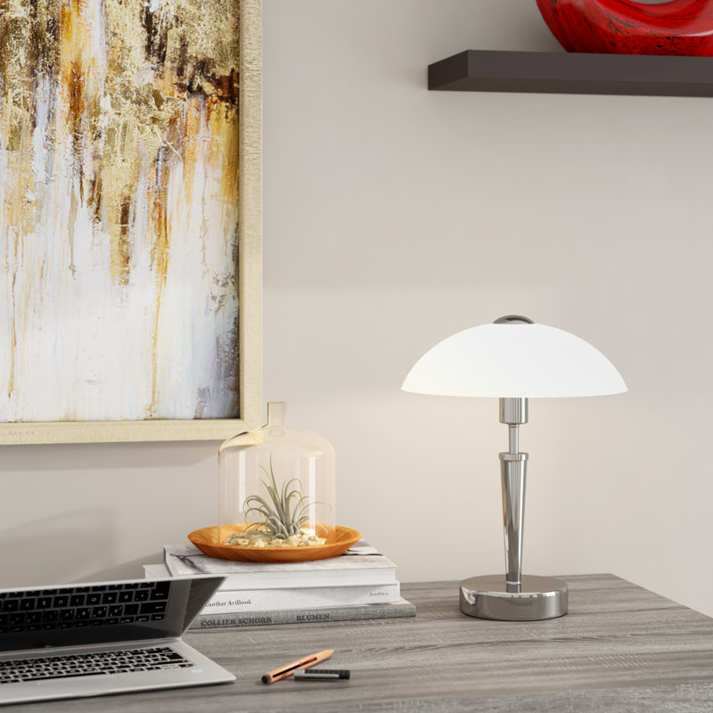 Waddell Metal Table Lamp, Matte Nickel