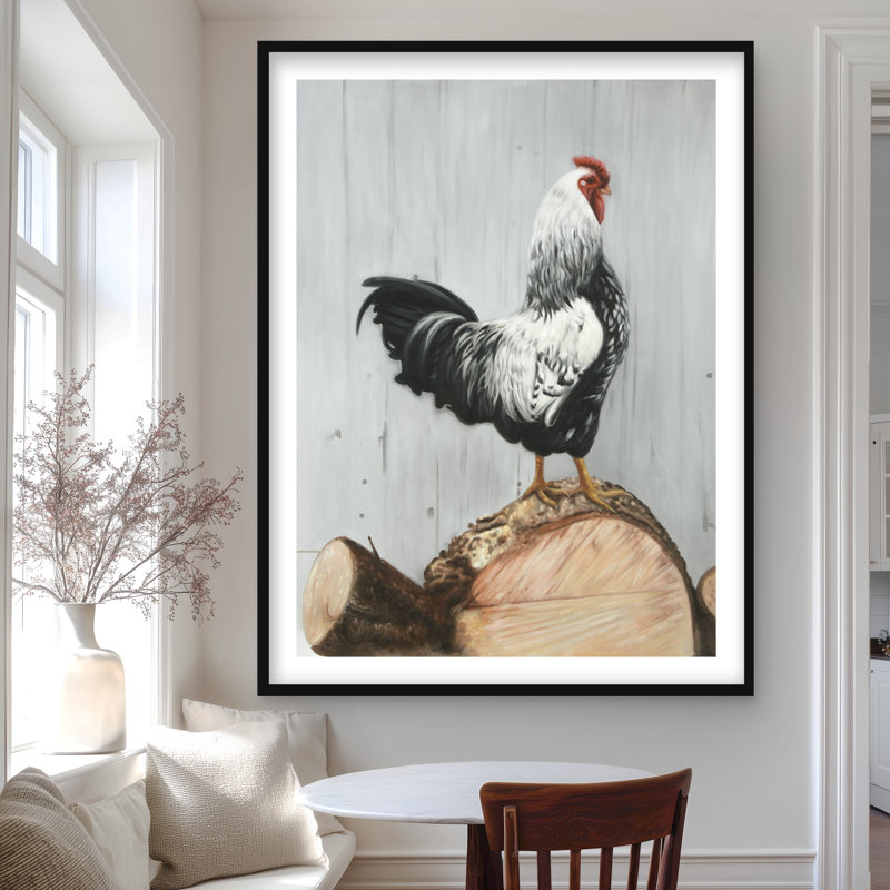 Wyandotte Rooster - Kitchen Farmhouse, Noir