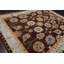 Tapis beige / brun en laine noué à la main de conception unique 9 pi 2 po x 12 pi 1 po Gaije