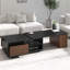 Table basse extensible avec 2 tiroirs de rangement