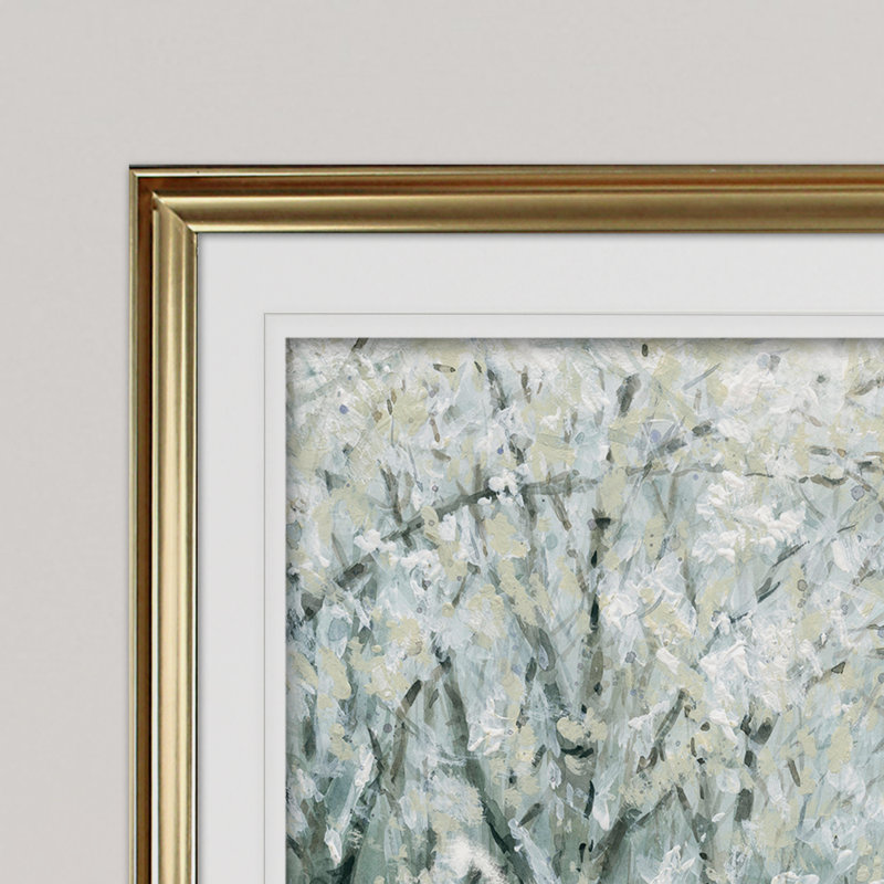 Arfah " Winter Mist ", Framed Print, 24" H x 32" W, Gold