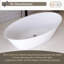 Baignoire de trempage autoportante en acrylique 59 po-112451805
