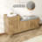 Walnut Wooden Shoe Storage Bench With Left-Side Cabinet For Entryway (47")