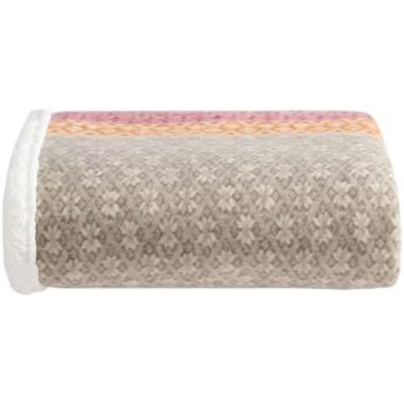 Couverture, sherpa réversible ultra doux et literie en molleton brossé, jetés idéaux pour le canapé, motif à carreaux (raisin nordique)