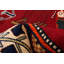 Tapis unique en laine noué à la main de style années 1990 de 5 pi 1 po x 7 pi 10 po rouge foncé