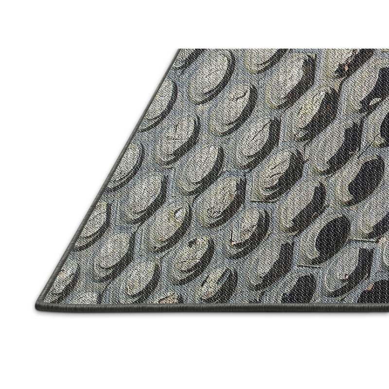 Tapis géométrique noir, Rectangle 5 pi x 7 pi