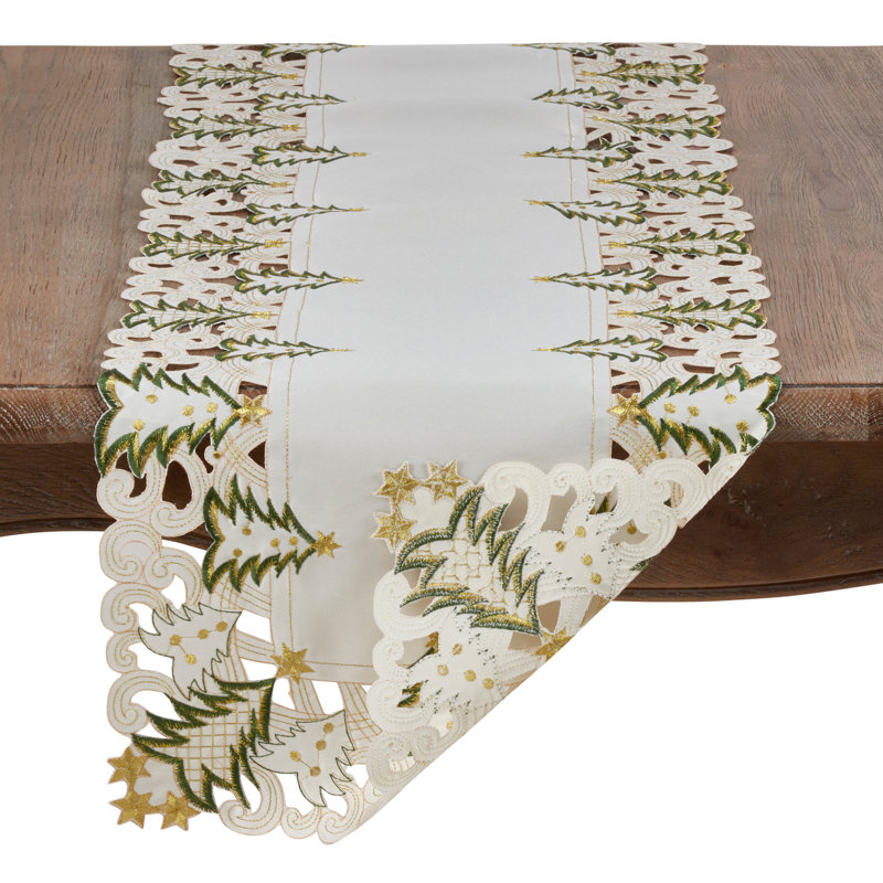 Commodore Table Runner, Ivory, 90" x 16"