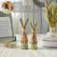Ensemble de 2 lapins en bois en émail vert Bunny Hop