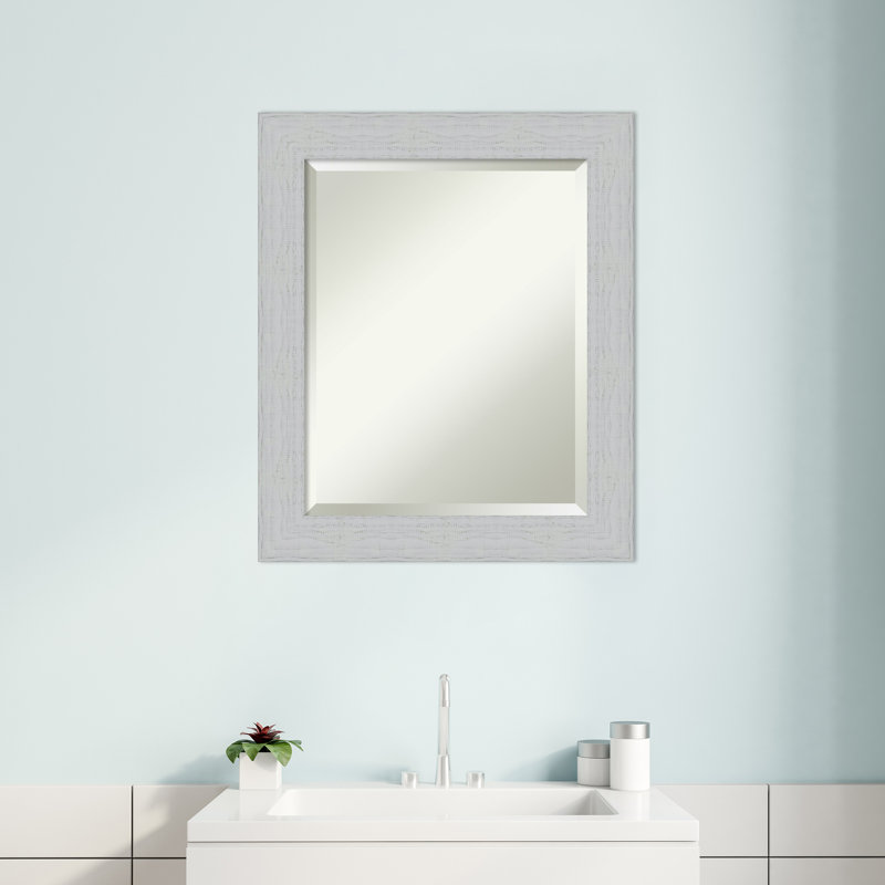 Prynne Flat Mirror, 24" H x 20" W, White
