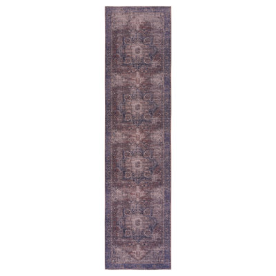 Burgundy Washable Rug Runner Rug