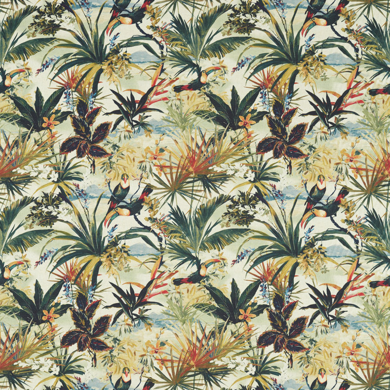 Exotica 2 Toucan Performance Fabric, Antique