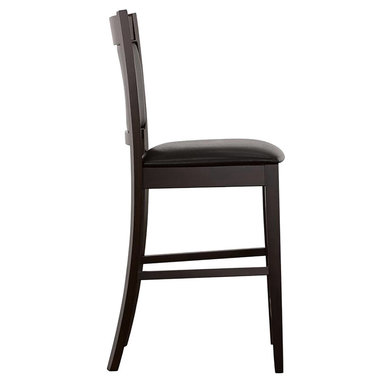 Tabourets noirs et rembourrés (2), ravissants pour la salle à manger, style transitionnel