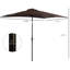 Le parasol solaire brun de 9 pi x 7 pi, les lumières à DEL, l'inclinaison et la manivelle, font de votre terrasse un endroit confortable, pour le patio, le jardin, la cour, la piscine, le parasol de plage et les espaces extérieurs appropriés comme la terrasse, la plage,