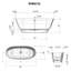Baignoire autoportante à surface unie en or mat et blanc de 63 pouces Ruvati Sinatra