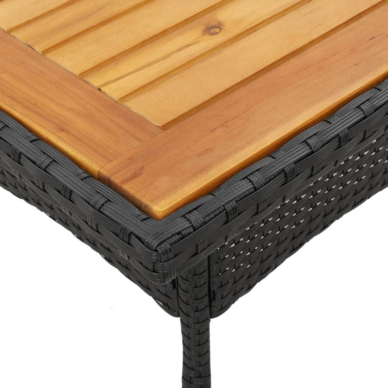 Anaiah Square Outdoor Dining Table , 80cm cm W 80cm cm D, Black