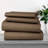 Lux Decor Collection Stripes Bed Sheets Microfiber Bedding Set with Fitted, Flat Sheet & Pillowcase-1713469902-1713469900