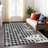 Machine Washable Indoor/Outdoor Christmas Reindeer Xhevrie Gray Rug-1242045725