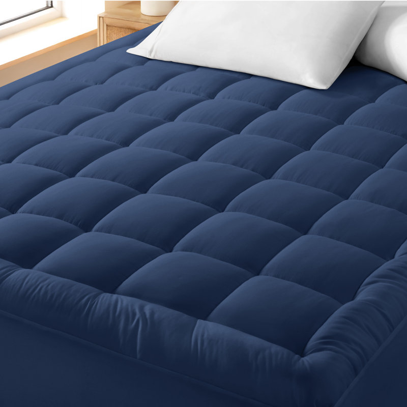 Cotton Top Mattress Pad, Twin, Blue