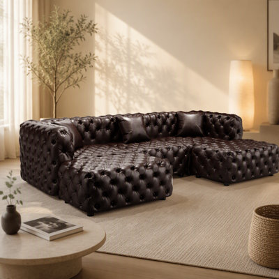 Modular Sectional Sofa with Handcrafted Tufting