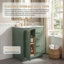 Meuble-lavabo autoportant 24 po en MDF + fer avec plateau à 3 tiroirs et portes à fermeture douce - vert-130918318-130918322