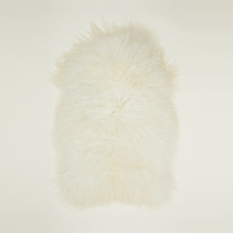 Novelty Icelandic Sheepskin Area Rug, Novelty 3' x 4', White